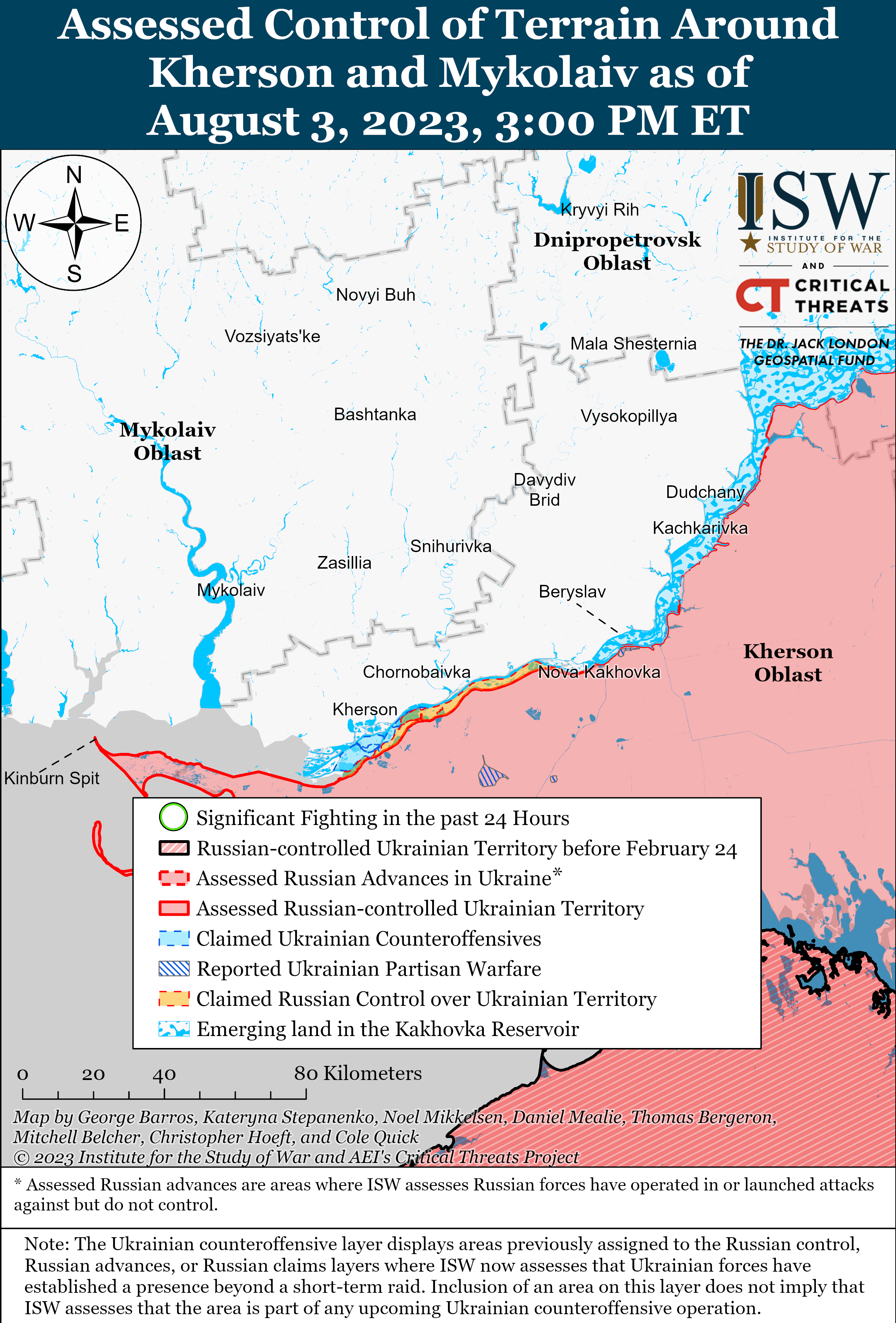 Russia-Ukraine war: ISW battle map as of August 4th